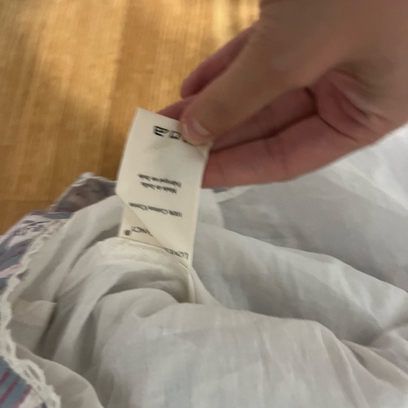 LOVESHACKFANCY Astor Striped Ruffle-tiered Dress In Dusk Size 2 - Picture 8 of 10